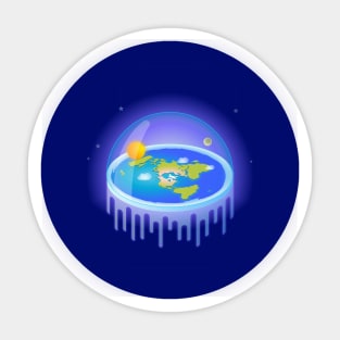 flat earth Sticker